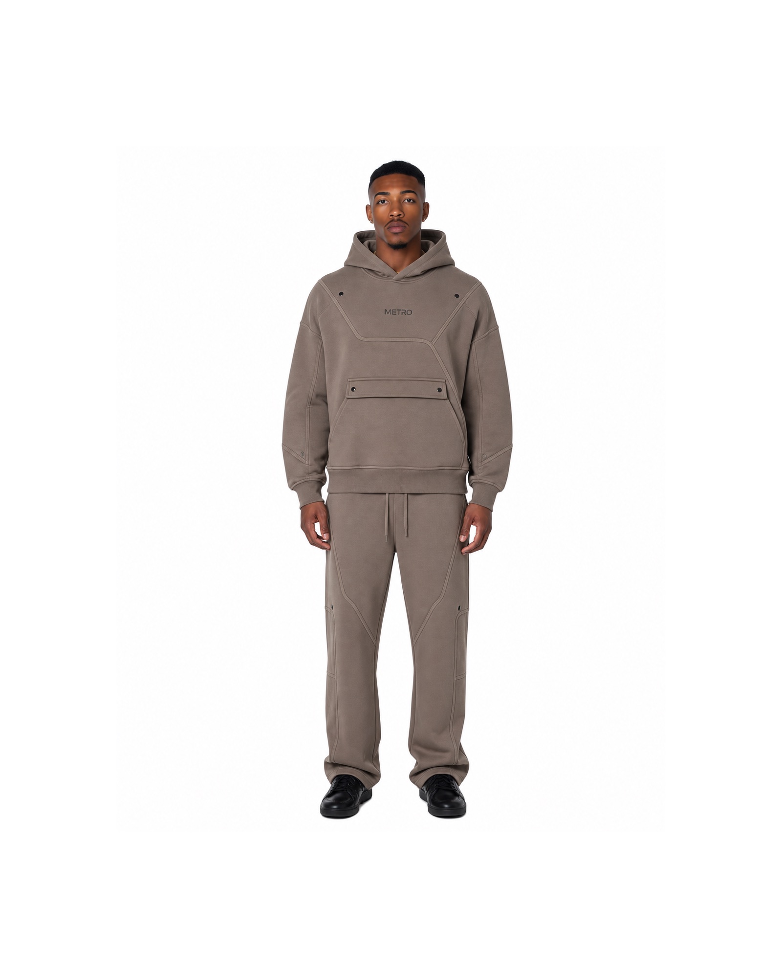 METRO Dustline Hoodie Set front product view on a white background