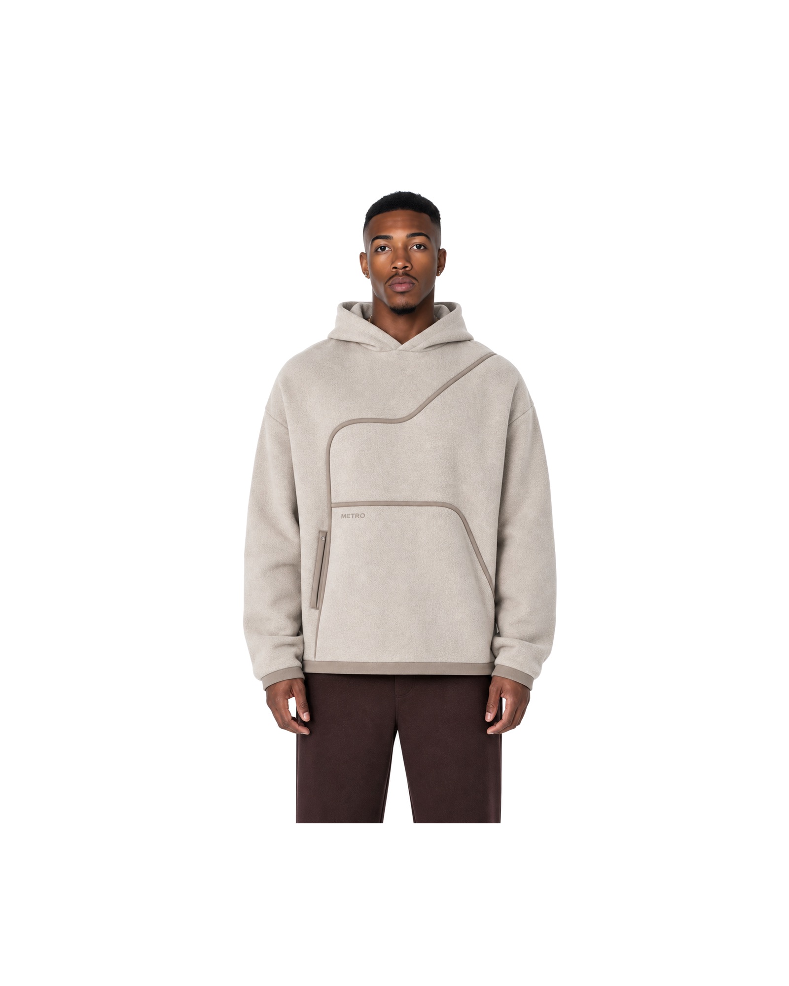 METRO Chalk Platform Hoodie front product view on a white background