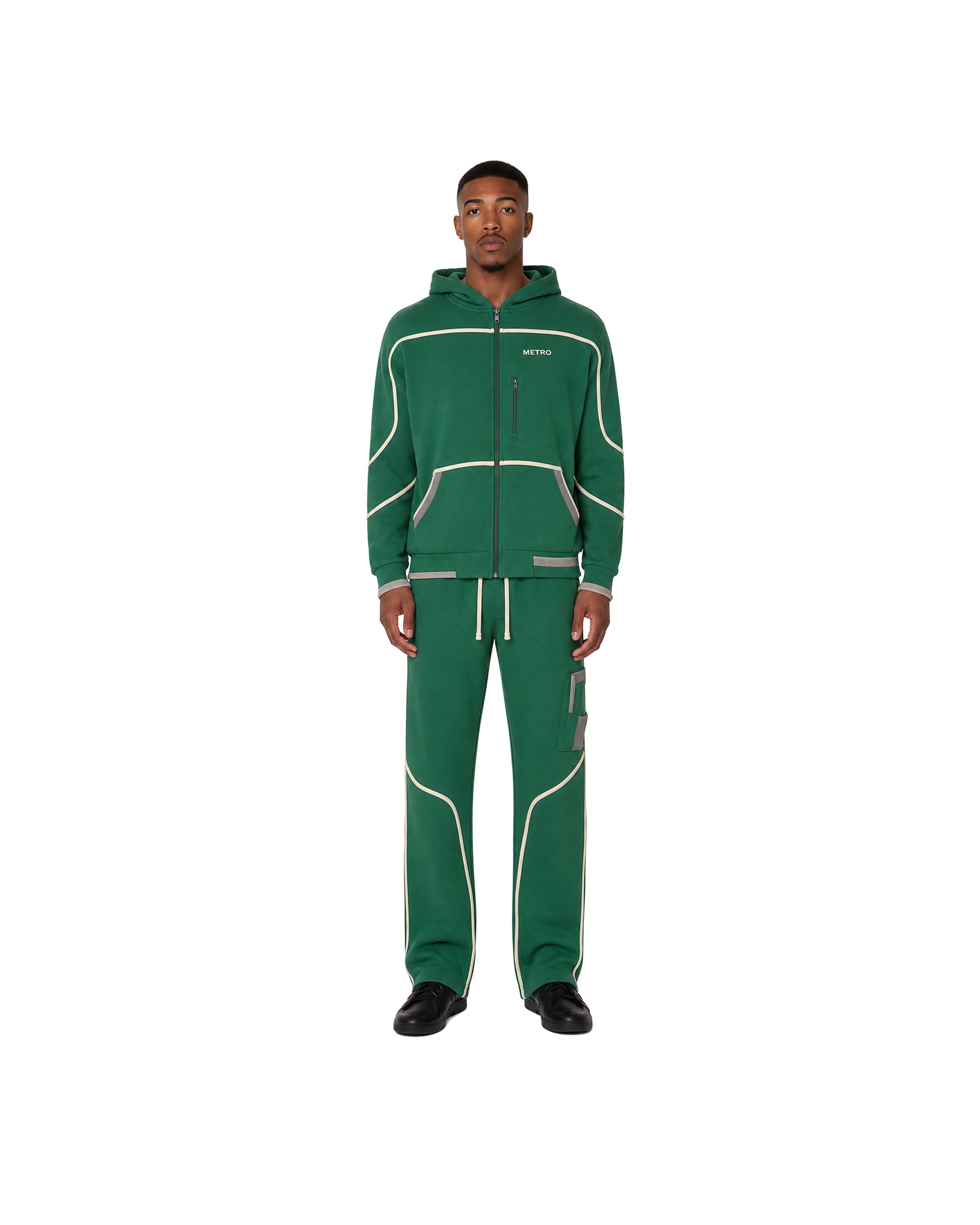 METRO Emerald Trackline Tracksuit front product view on a white background