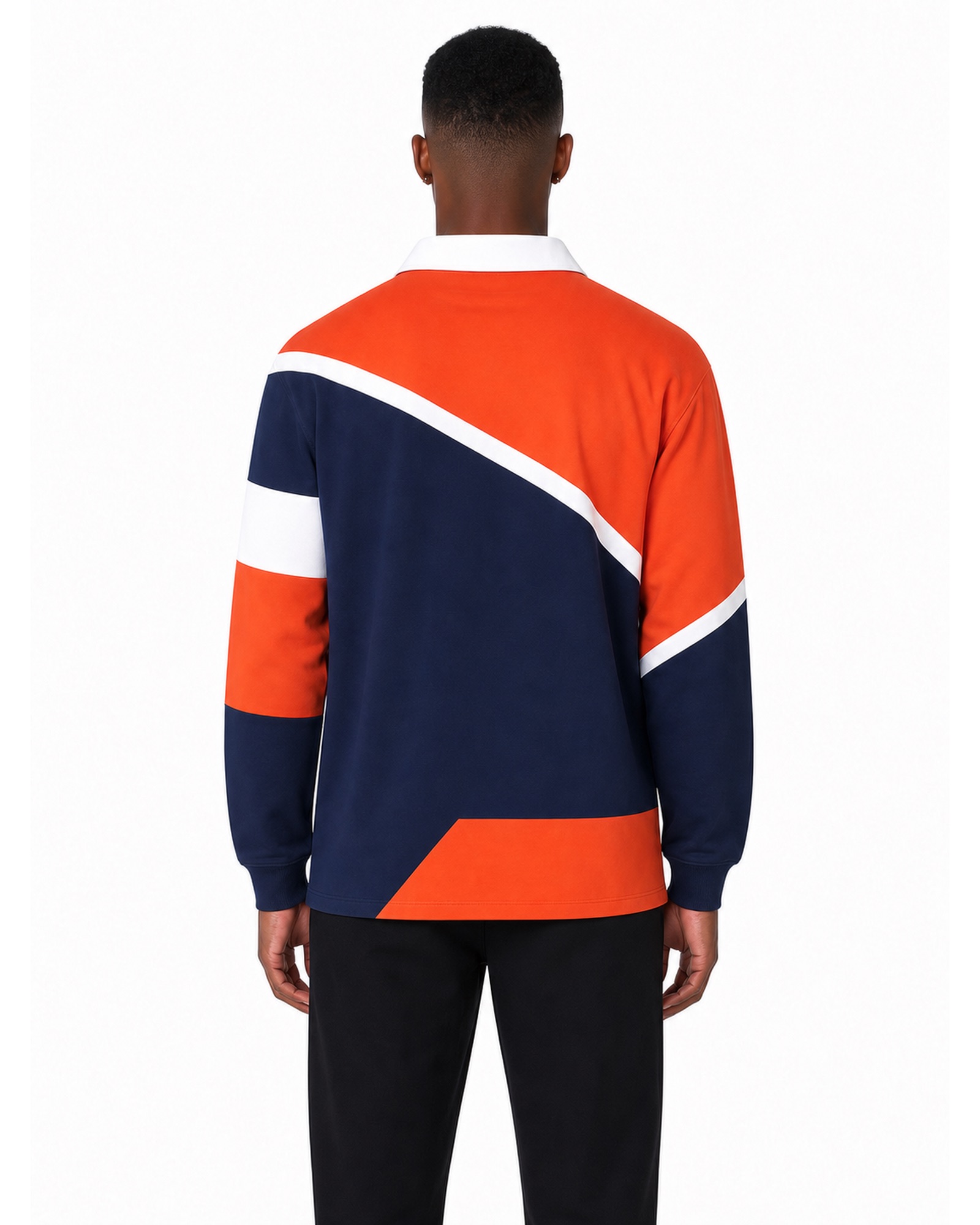 METRO Signal Cross Rugby Shirt back product view on a white background