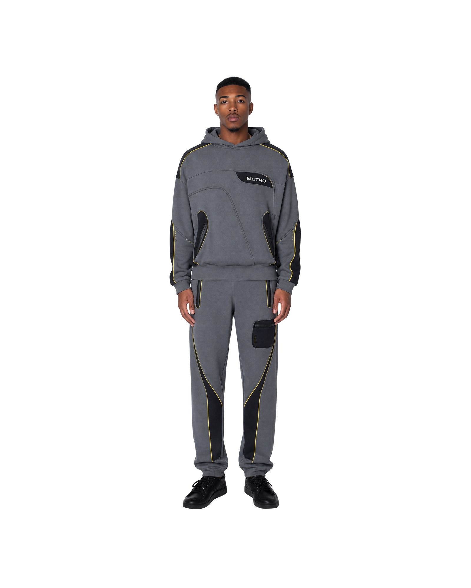 METRO Graphite Signal Tracksuit front product view on a white background