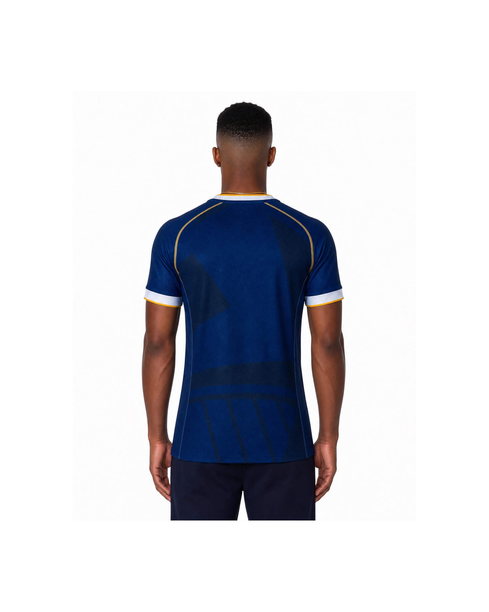 METRO Blue Orbit Jersey back product view on a white background