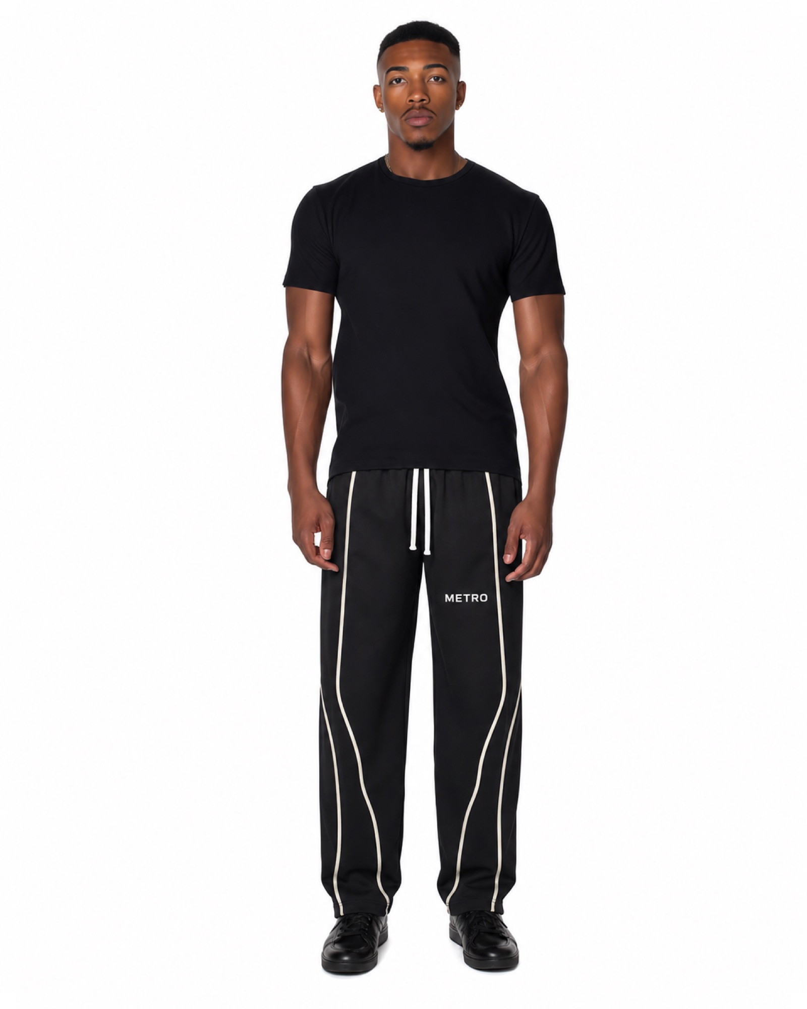 METRO Circuit Rail Track Pants front product view on a white background