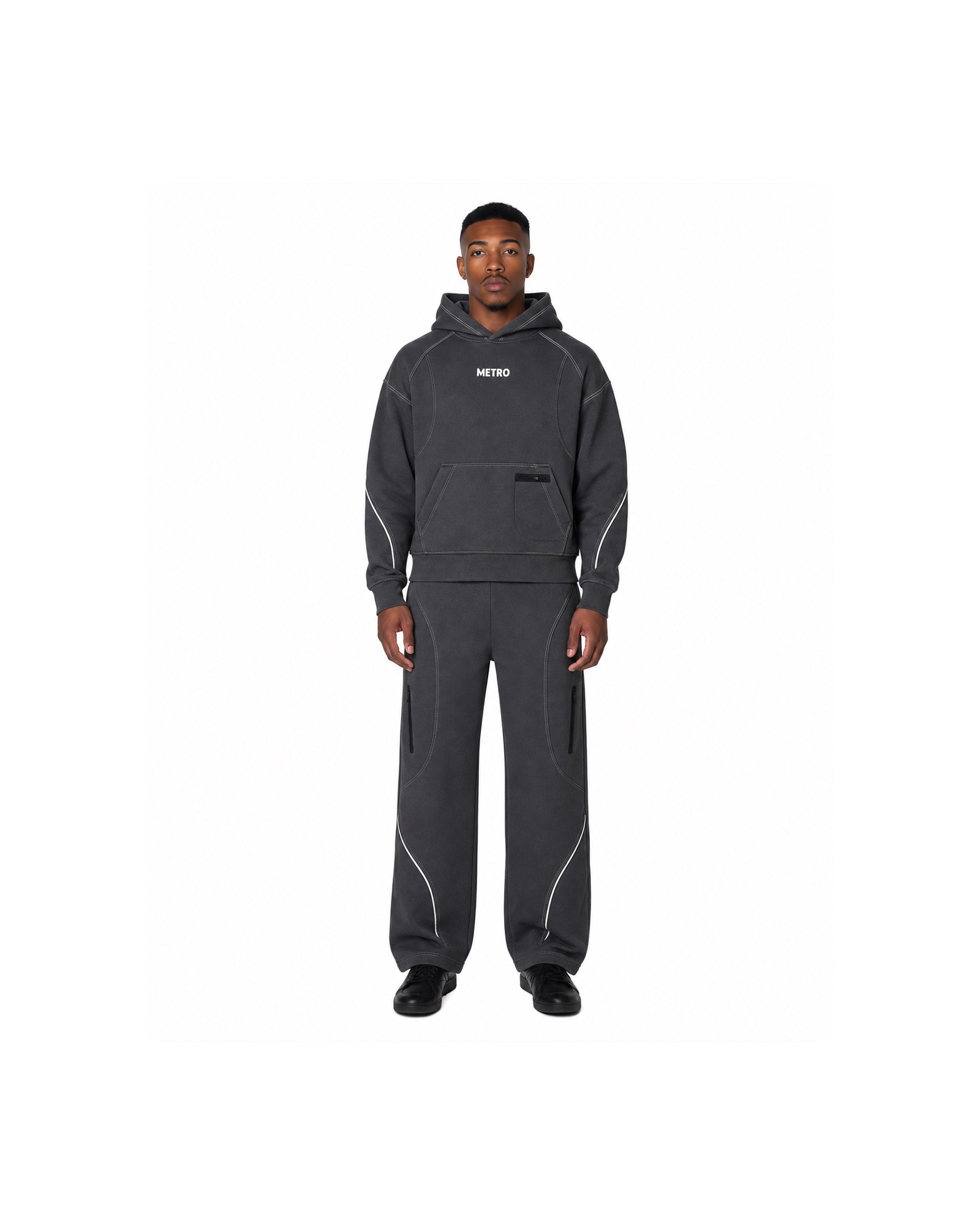 METRO Darkline Curve Tracksuit front product view on a white background