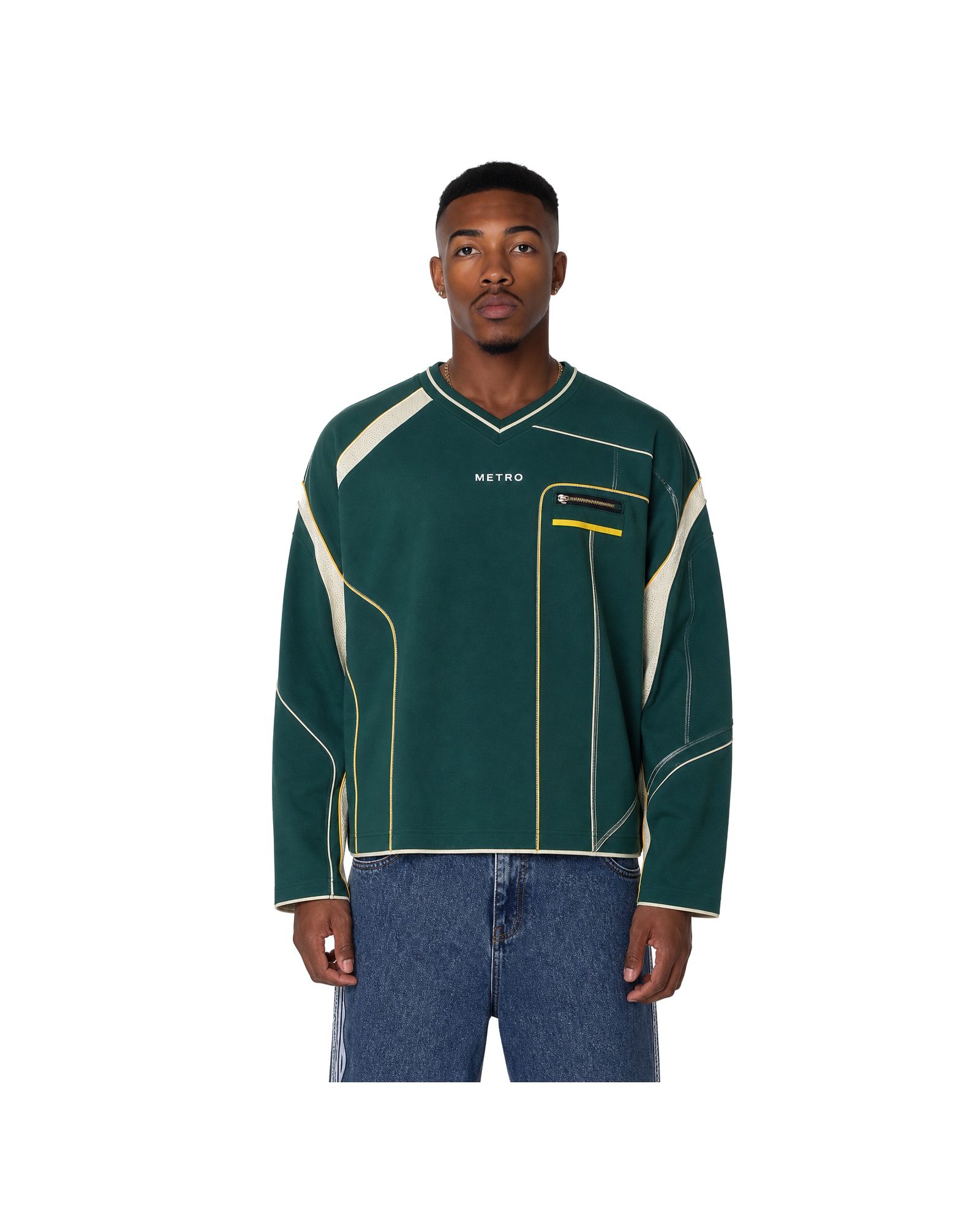 METRO Greenway Varsity Jersey front product view on a white background