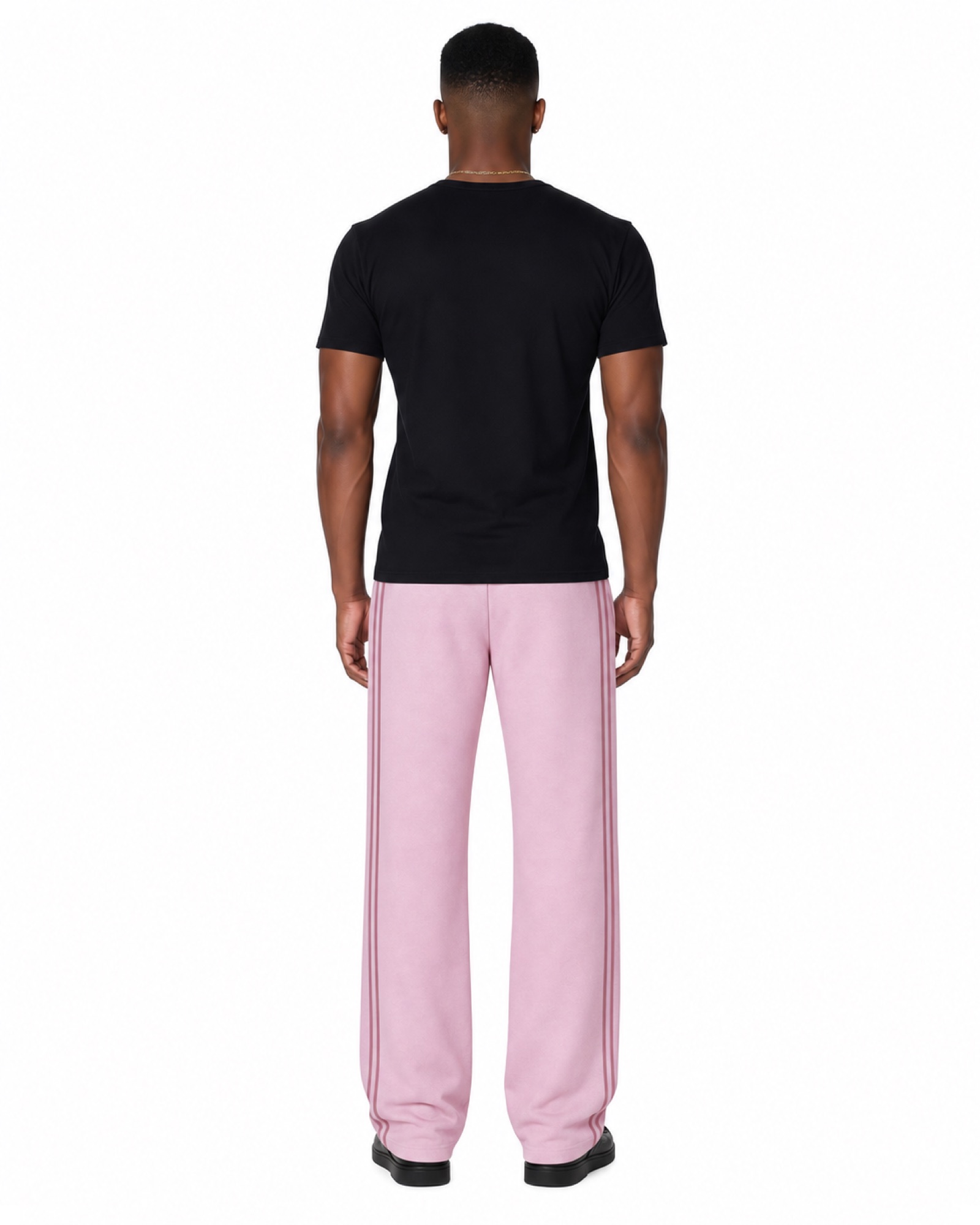 METRO Pink Platform Wide Pants back product view on a white background