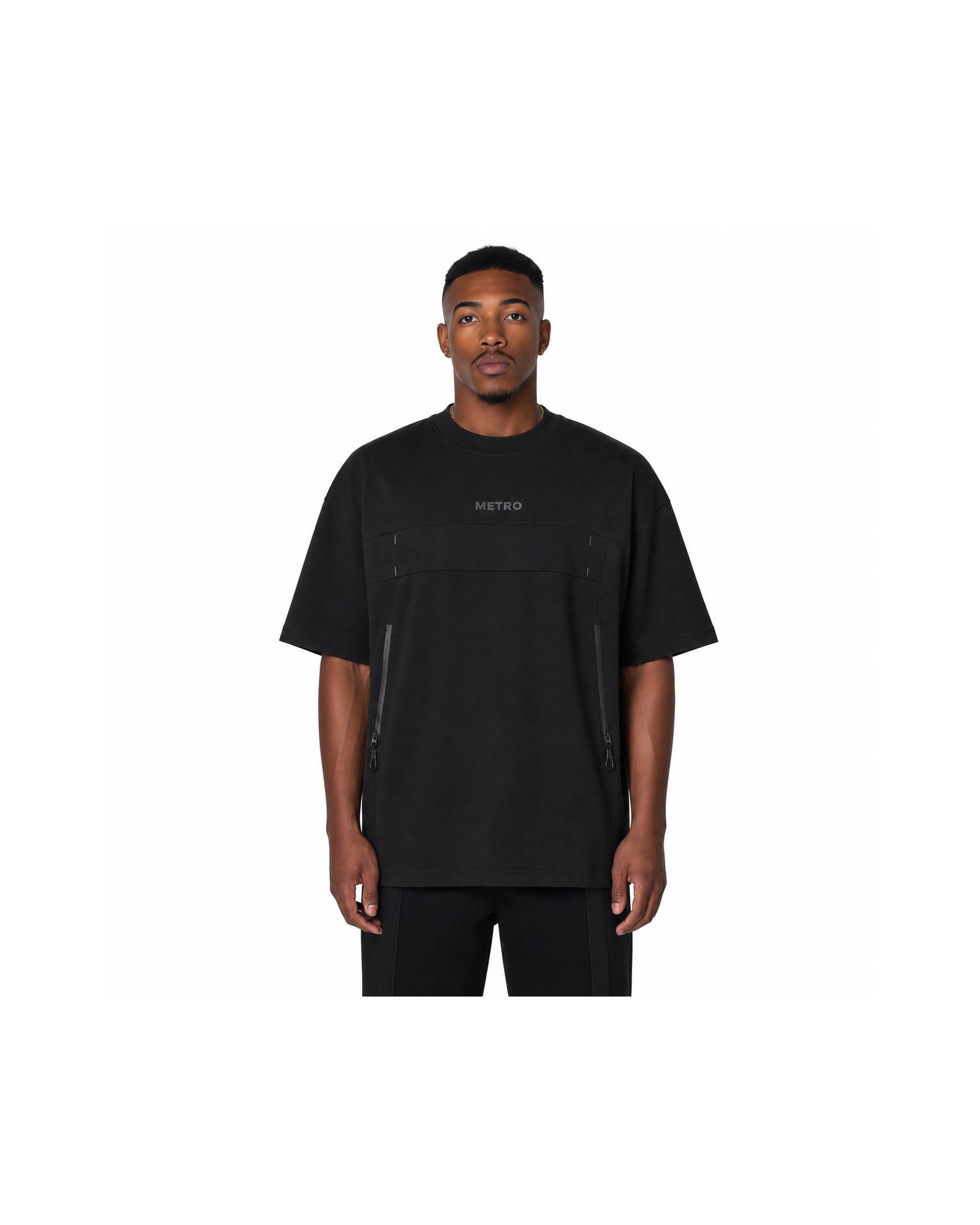 METRO Blackout Platform Oversized Tee front product view on a white background