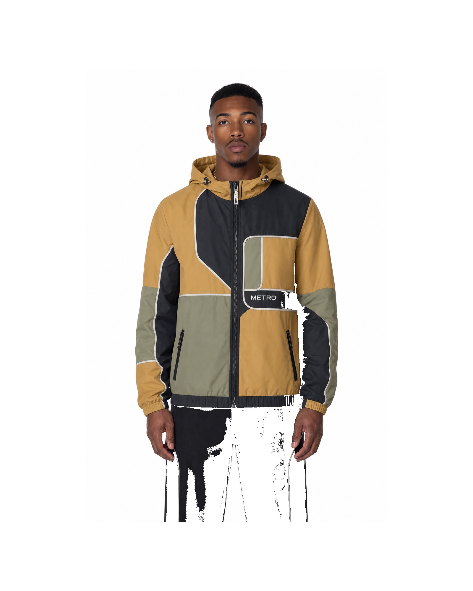 METRO Dune Junction Colorblock Hoodie front product view on a white background