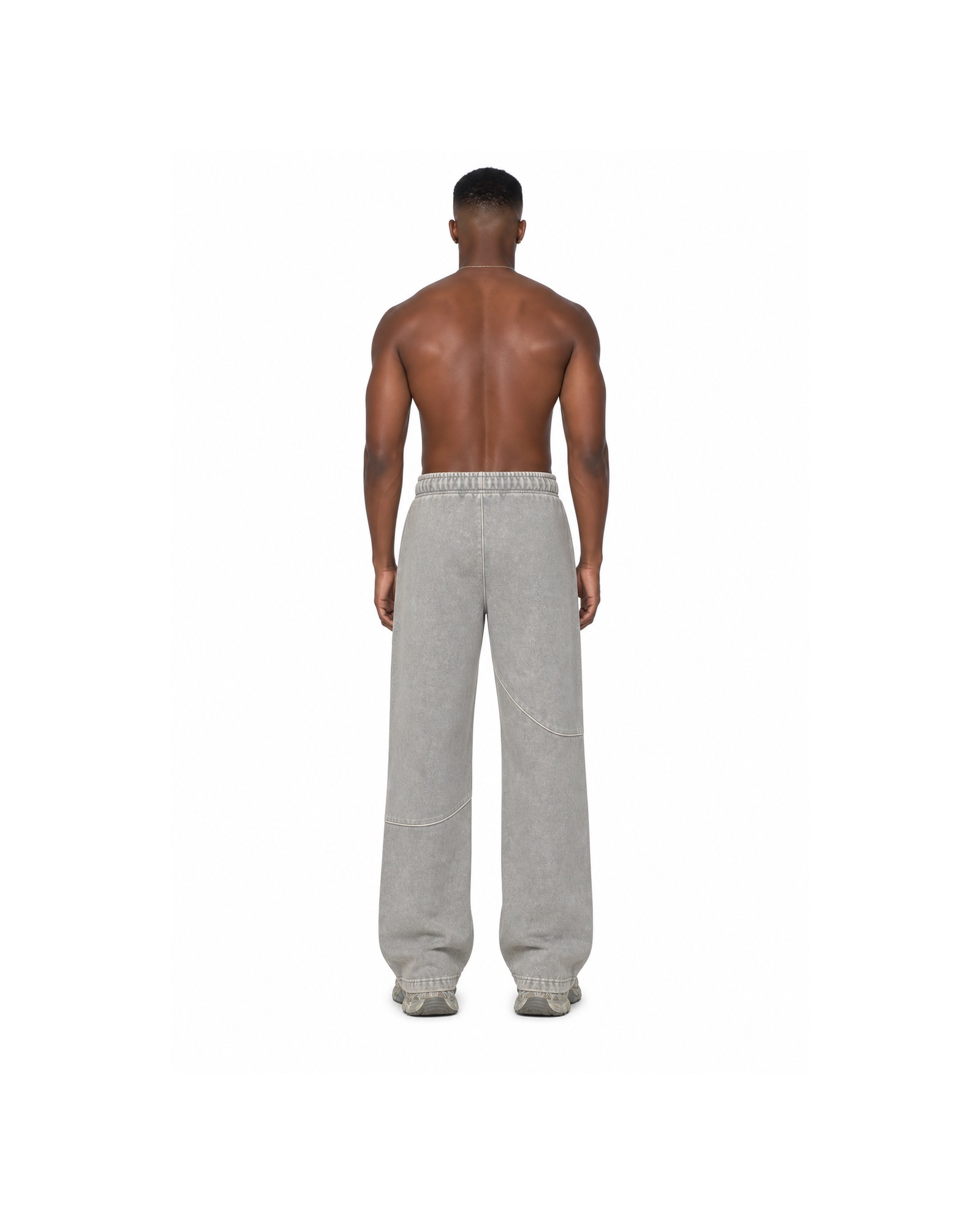 METRO Fogline Wide-Leg Sweatpants back product view on a white background