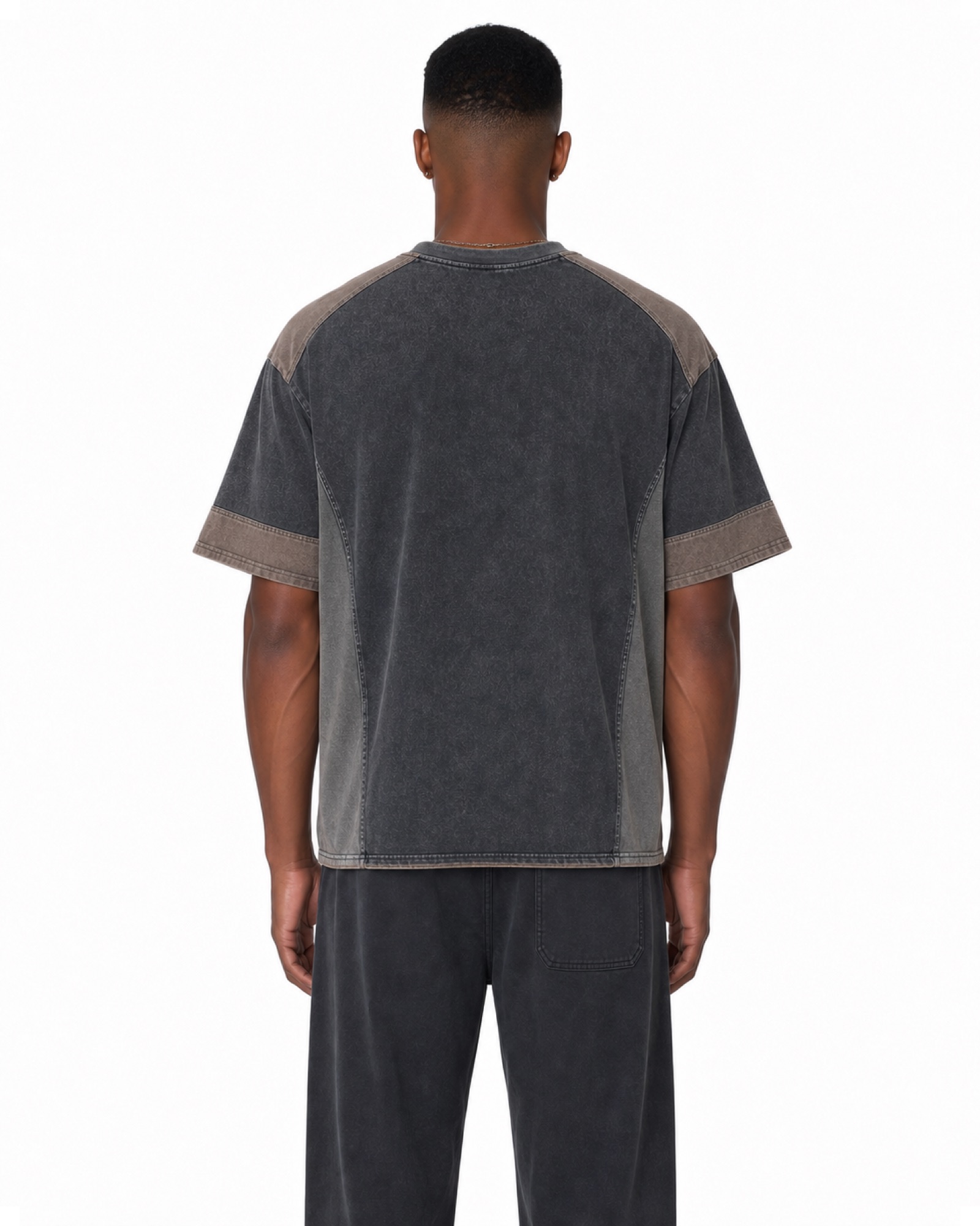 METRO Ash Platform Panel Tee back product view on a white background
