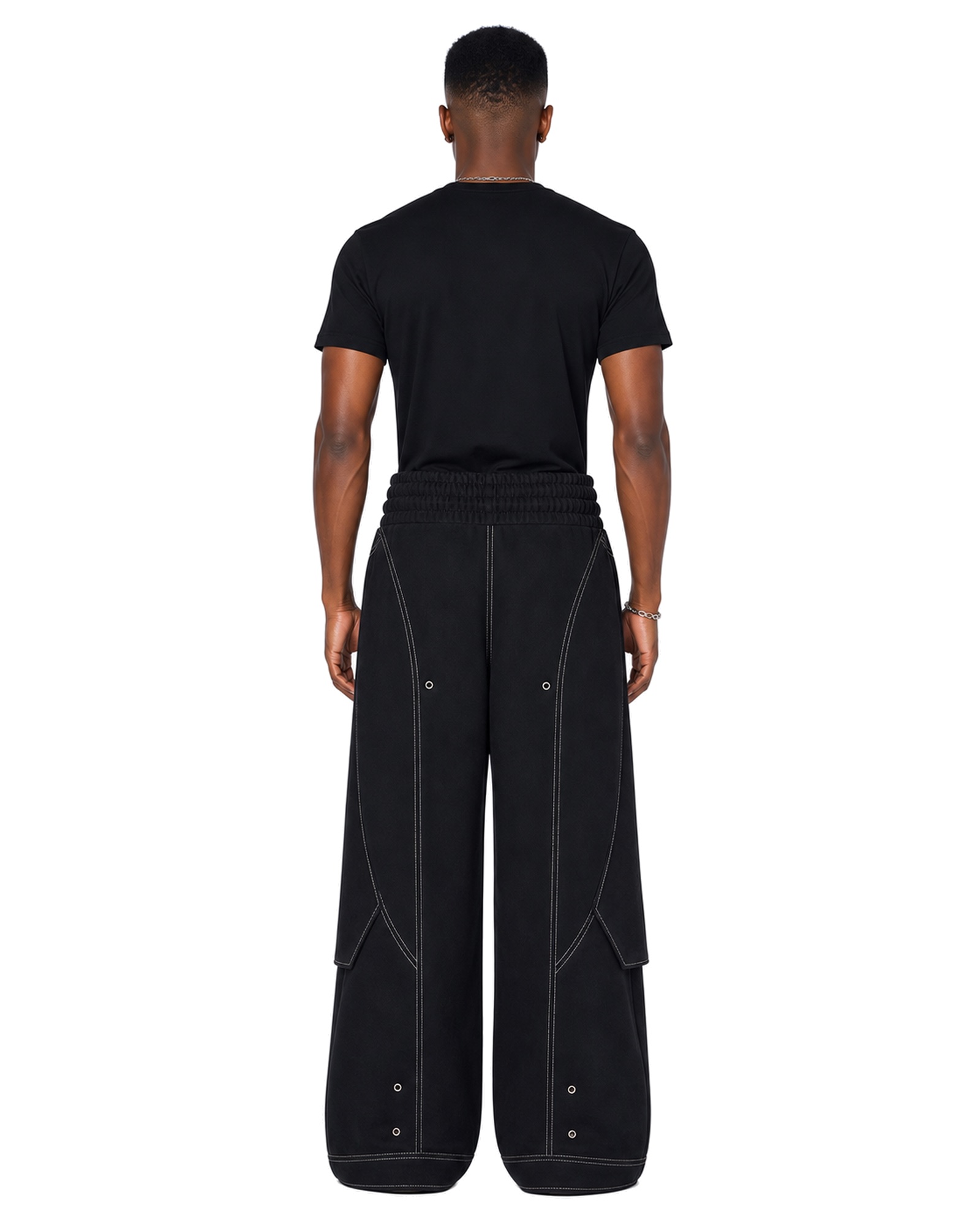 METRO Switchyard Wide Sweatpants back product view on a white background