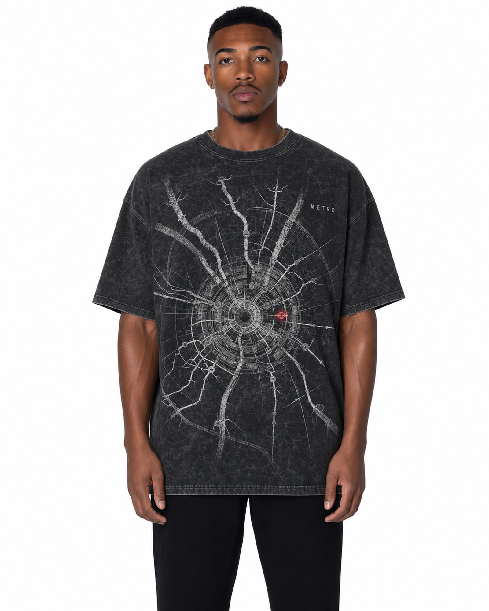 METRO Solar Fracture Graphic Tee front product view on a white background