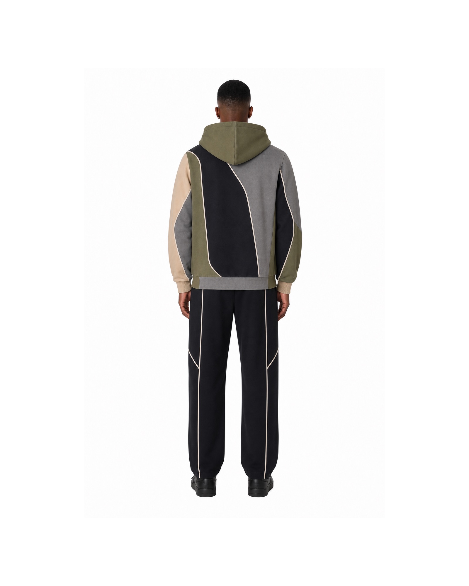 METRO Stone Switch Track Jacket back product view on a white background