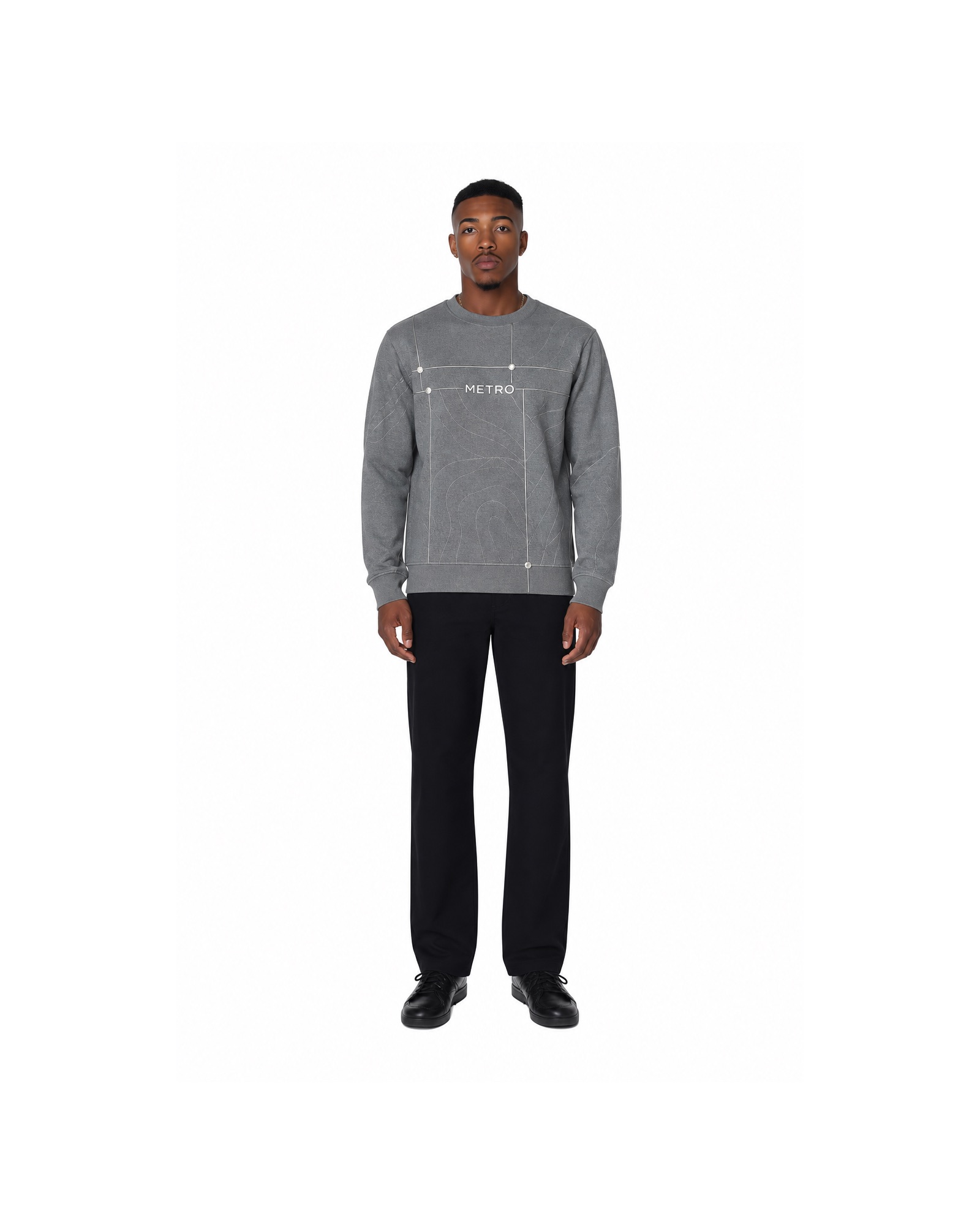 METRO Concrete Signal Sweatshirt front product view on a white background