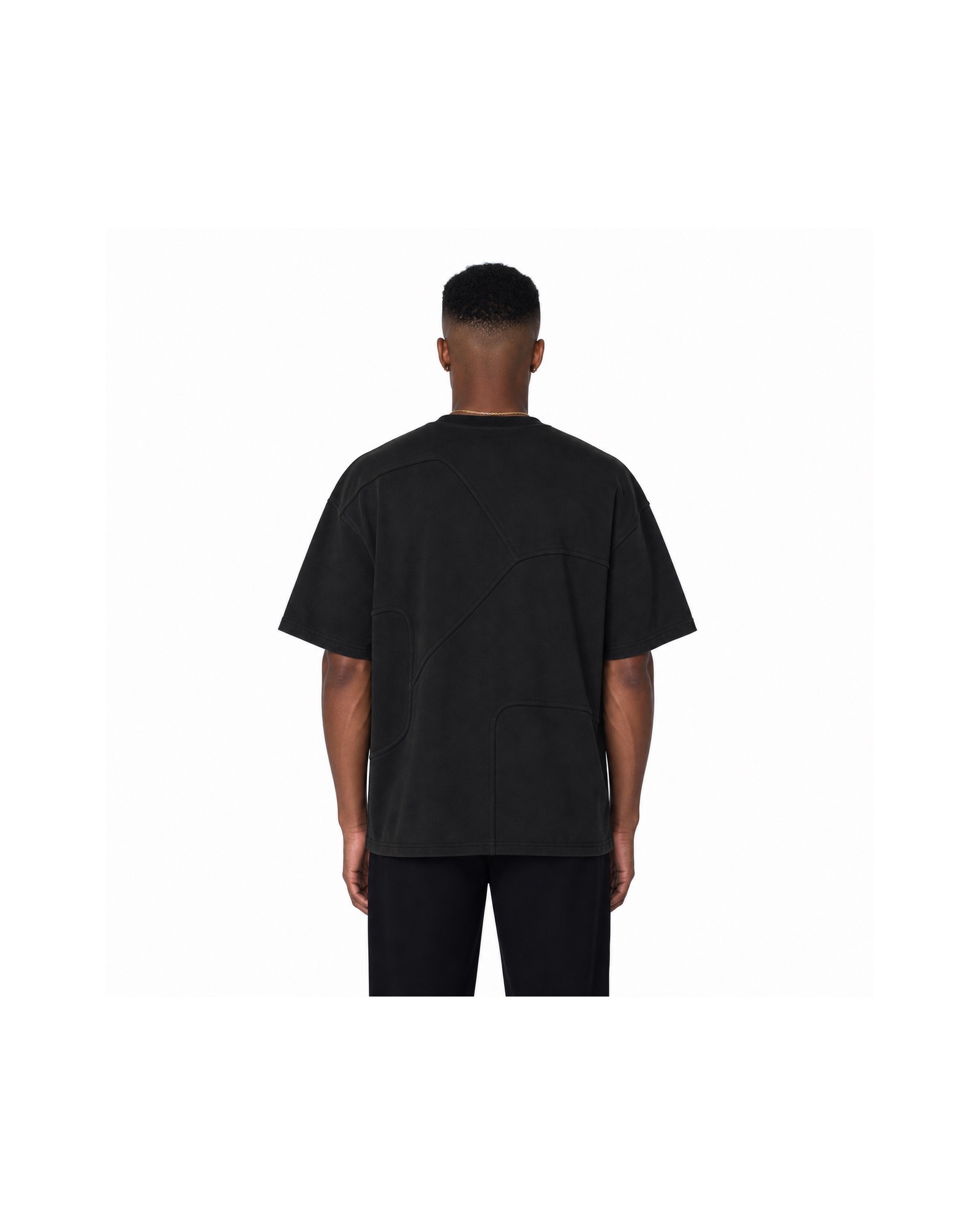 METRO Midnight Essential Tee back product view on a white background
